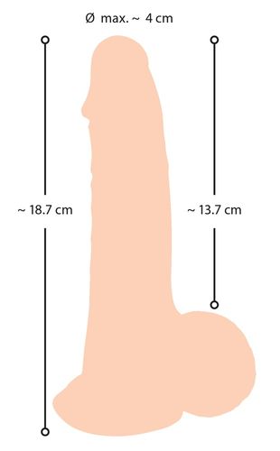 realistyczny żylasty penis z przyssawką 19 cm na Arena.pl