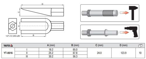 zestaw ściągaczy do drążków kierowniczych - yt-0616 na Arena.pl