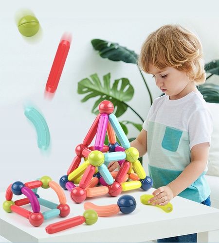 KLOCKI MAGNETYCZNE KONSTRUKCYJNE EDUKACYJNE MAGNETIC STICKS DLA DZIECI 98EL na Arena.pl