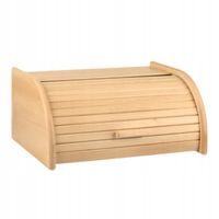 Chlebak drewniany z żaluzją DUŻY - naturalny lakierowany - Bukowa