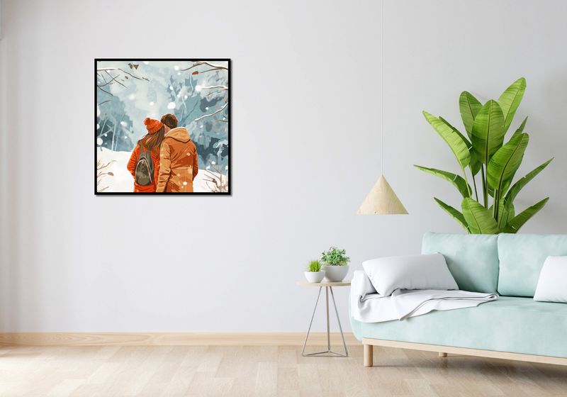 Plakat 80x80cm Razem w Śniegu zdjęcie 4