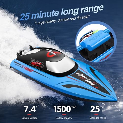 Zdalnie sterowana łódź Outdoor Toy Boat 2.4g 40km/h niebieski na Arena.pl