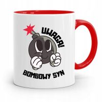 Kubek Czerwony Prezent Dla Syna Bombowy Synek Z Nadrukiem Ze Zdjęciem