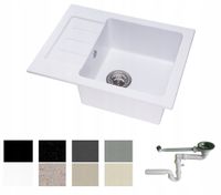 ZLEWOZMYWAK ZLEW GRANIT 8 kolorów 58x44 + SYFON