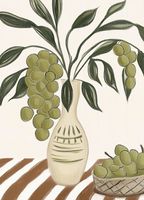 Plakat 13x18cm Winogron Minimalistyczny , Wnętrza Styl Skandynawski, Boho