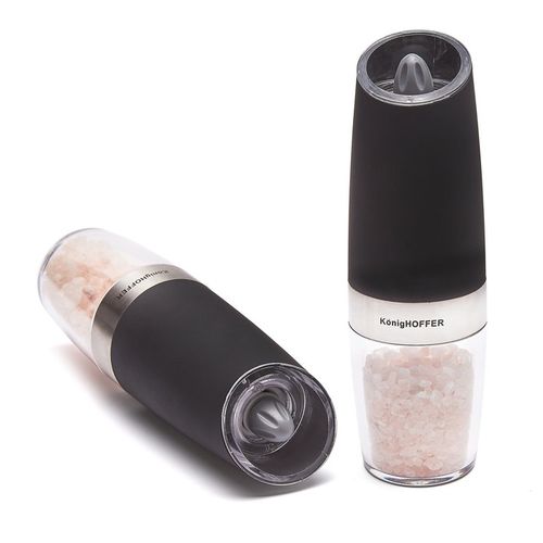 Zestaw 2x MŁYNEK ELEKTRYCZNY PIEPRZU i SOLI biały i czarny Konighoffer Luca na Arena.pl