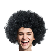 Peruka Afro kręcona czarna strój disco klaun przebranie gęste loki 70s