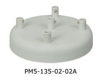 Podsufitka metalowa 5 otworów 135mm kolor biały + biały hamulec