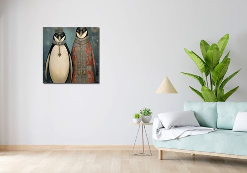 Obraz 70x70cm Królewskie Pingwiny na Arena.pl