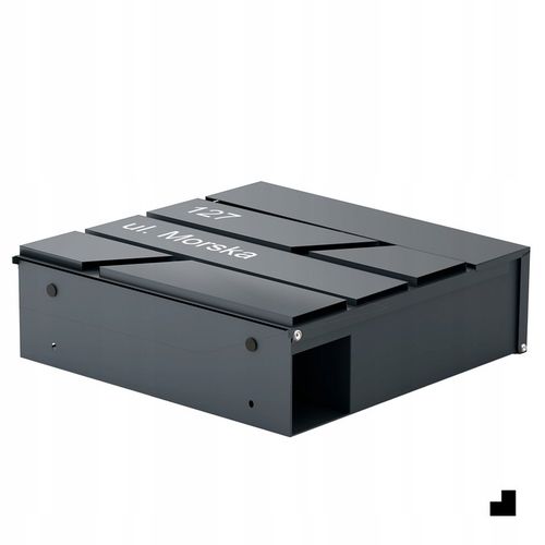 DUŻA SKRZYNKA NA LISTY Z ADRESEM NUMEREM DOMU |4 CZCIONKI| ANTRACYT na Arena.pl