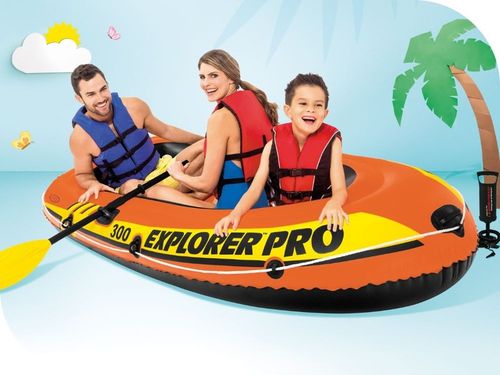 Ponton dmuchany Explorer Pro 300 +wiosła + pompka Intex 58358 na Arena.pl