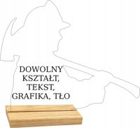 STATUETKA plexi z nadrukiem DOWOLNY KSZTAŁT TEKST z tłem lub przeźroczysta