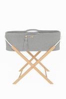 Kosz Mojżesza BOHO Handmade ze stojakiem - szary