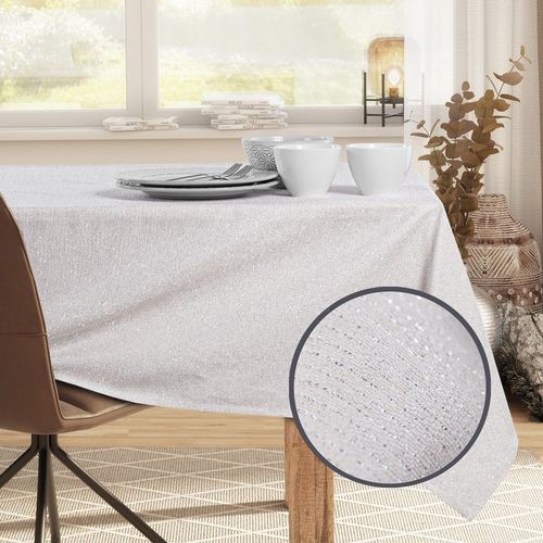 Obrus Bawełniany SPARKLE 160x220 Owal kremowy DecoKing na Arena.pl