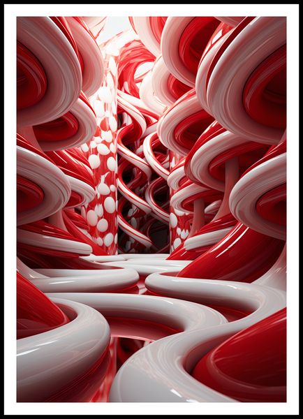 Plakat 70x100cm Czerwone Wiry zdjęcie 3