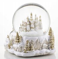 Szklana kula śnieżna pozytywka świąteczna wioska figurka