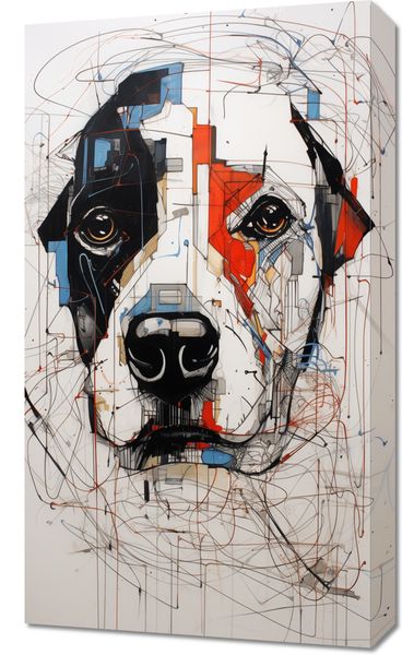 Obraz 40x70cm Przyrysowany Psiak zdjęcie 1