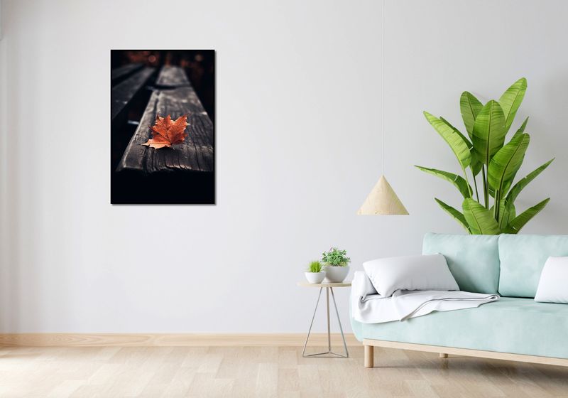 Plakat 61x90,5cm Pojedynczy Liść zdjęcie 4