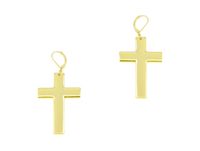 Kolczyki grube, wiszące krzyże (P15/ROZ/26AU)