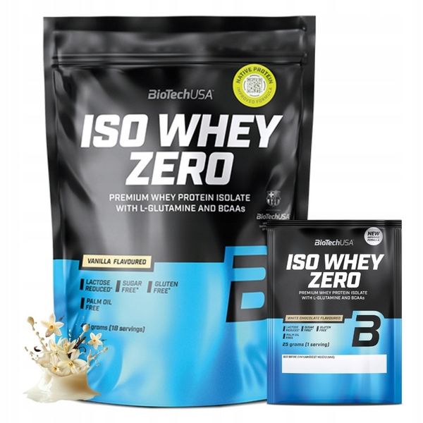 BIOTECH USA ISO WHEY ZERO 454g BIAŁKO IZOLAT WPI +PRÓBKA 25g MASA zdjęcie 1