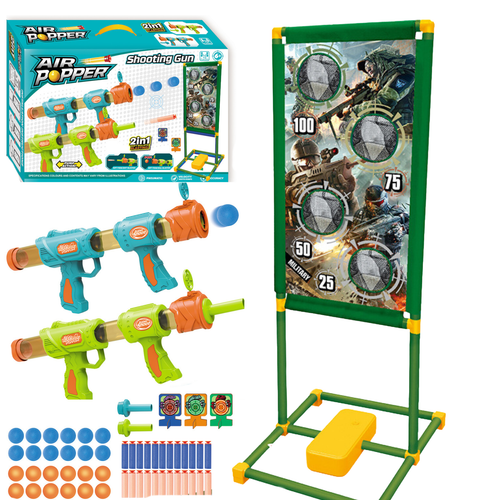 Zestaw Strzelanie Do Celu Stojąca Tarcza Strzelecka Pistolety Naboje Pianko na Arena.pl