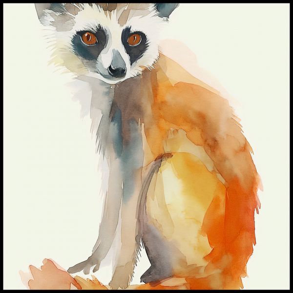 Plakat 90x90cm Lemurek zdjęcie 2