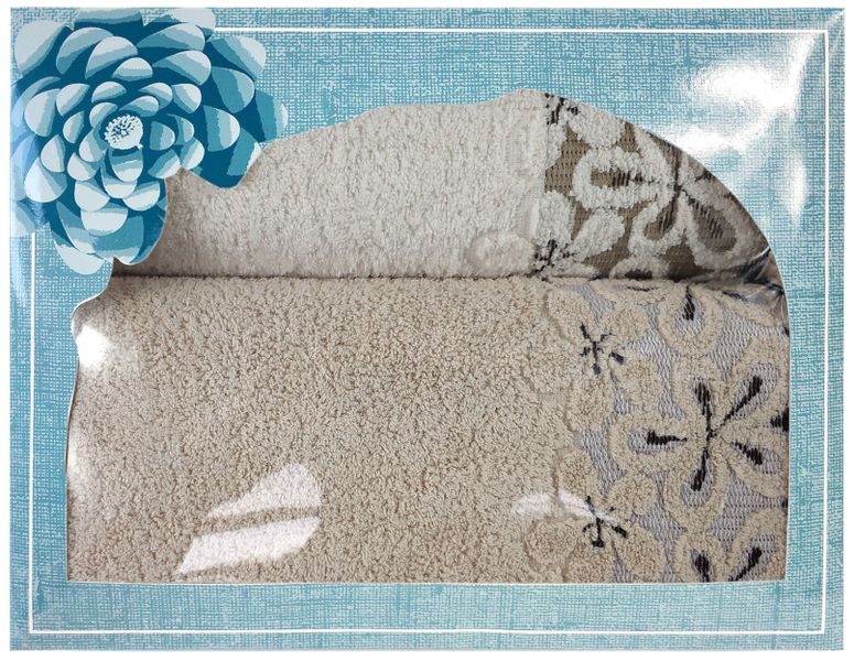 Komplet 2 ręczników Bella 50 70 Greno krem beż zdjęcie 2