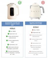 LuminaTi Cream Max czajnik elektryczny z funkcją dechloryzacji 1800W 1.5L