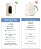 LuminaTi Cream Max czajnik elektryczny z funkcją dechloryzacji 1800W 1.5L