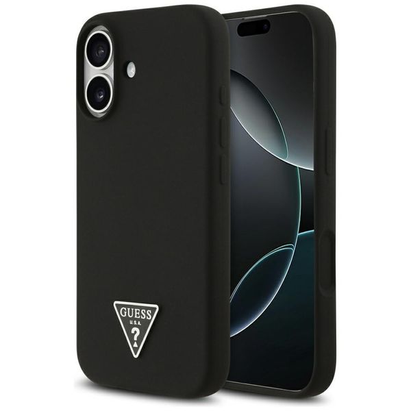 Etui Guess Silicone Triangle Logo MagSafe do iPhone 17 czarny zdjęcie 1