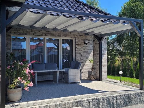 ROLETA RZYMSKA PRZECIWSŁONECZNA WODOSZCZELNA ZWIJANA NA DACH SZARA 2,5X3 na Arena.pl