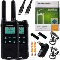 2x Krótkofalówka Baofeng BF-T22 PL 0,5W PMR FM Radiotelefon Walkie-Talkie