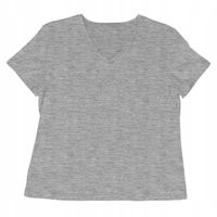 BAWEŁNIANA BLUZKA DEKOLT V DUŻE ROZMIARY OVERSIZE KOSZULKA T-SHIRT