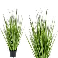 SZTUCZNA TRAWA W DONICZCE GĘSTA OZDOBNA 60 cm ROŚLINA FEJKA DEKORACJA