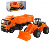 WADER 36872 Wywrotka z naczepą + Traktor-ładowarka