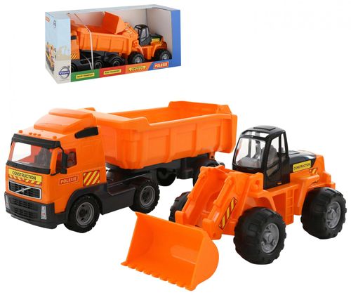 WADER 36872 Wywrotka z naczepą + Traktor-ładowarka na Arena.pl