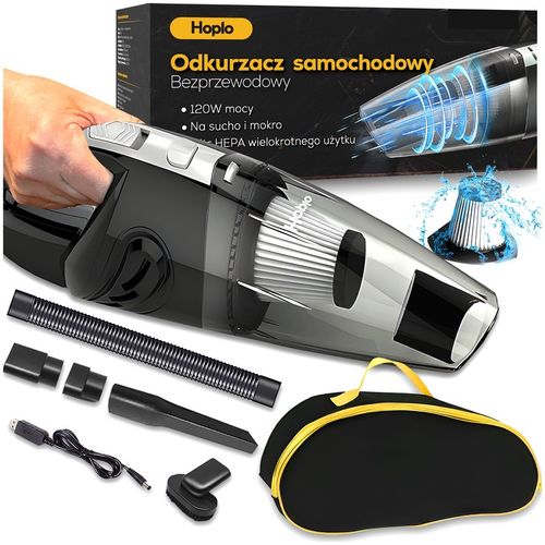 ODKURZACZ SAMOCHODOWY Bezprzewodowy AKUMULATOROWY Ręczny 120W HEPA na Arena.pl