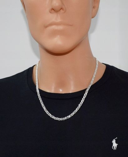 Srebrny Łańcuszek Męski Nonna MONALIZA Pełna Diamentowana 5 mm Srebro 925 na Arena.pl