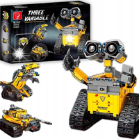 Klocki Konstrukcyjne Robot Sterowany Model 3w1 Czołg Dinozaur 632el