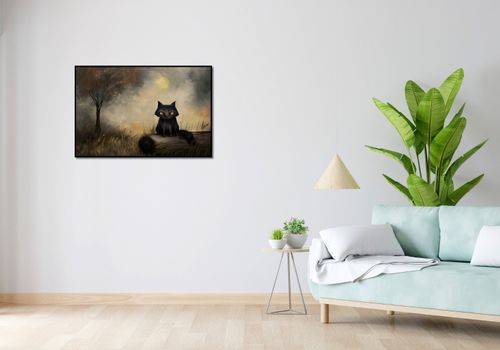 Plakat 91,5x61cm Czarny Kot na Arena.pl