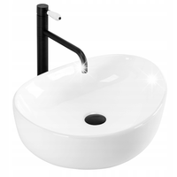 Umywalka Nablatowa Biała Ceramiczna Owalna Asymetryczna REA Vanila 51 cm
