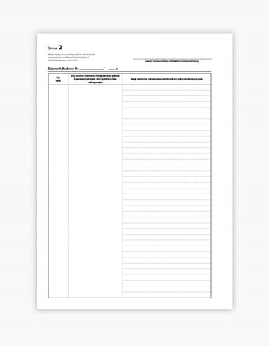 Dziennik budowy DB1 A4 NOWY WZÓR na Arena.pl