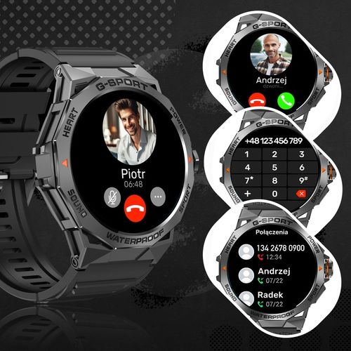 SMARTWATCH ZEGAREK MĘSKI MENU PL SPORT PULS ROZMOWY SMART WATCH na Arena.pl