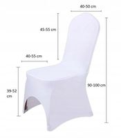 Pokrowiec Na Krzesło Bankietowe Biały 250 G/M2 Ślubny Ślub Elastyczny