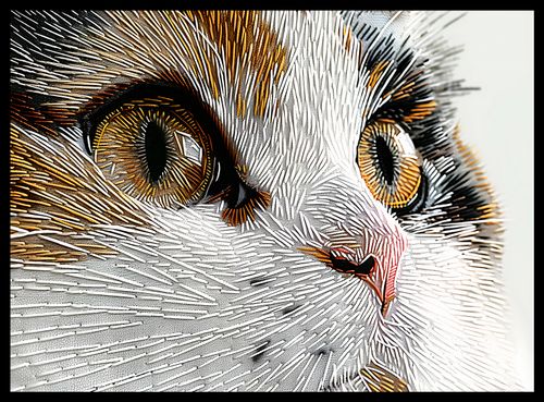 Plakat 55x40cm Nitkowany Kot na Arena.pl