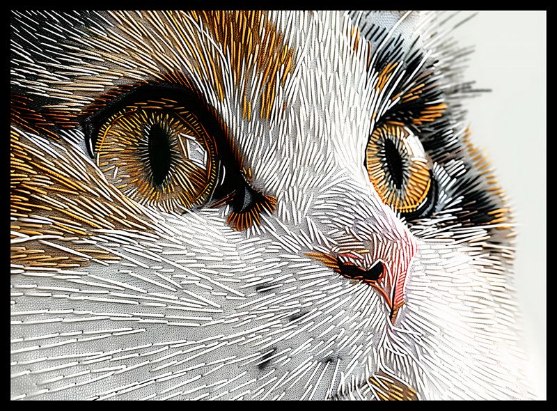 Plakat 55x40cm Nitkowany Kot zdjęcie 2