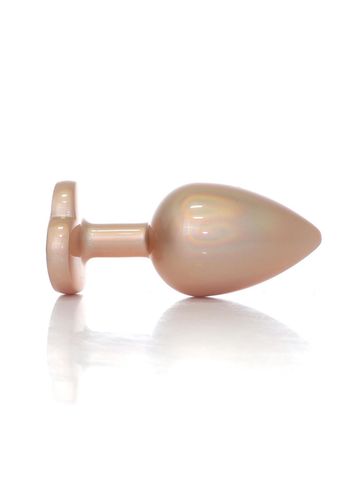 Plug-Jewellery Pearl Gold Heart Plug- Clear L na Arena.pl