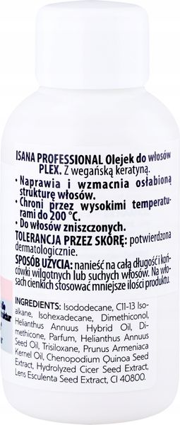 ISANA PROFESSIONAL PLEX OLEJEK DO WŁOSÓW 50 ML zdjęcie 2
