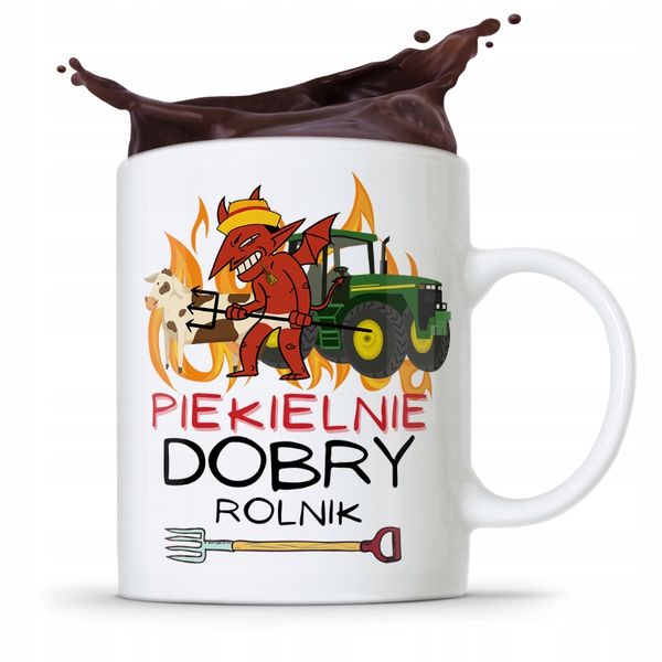 Dla Rolnika Kubek Prezent Piekielnie Dobry Rolnik Z Nadrukiem Ze Zdjęciem zdjęcie 1