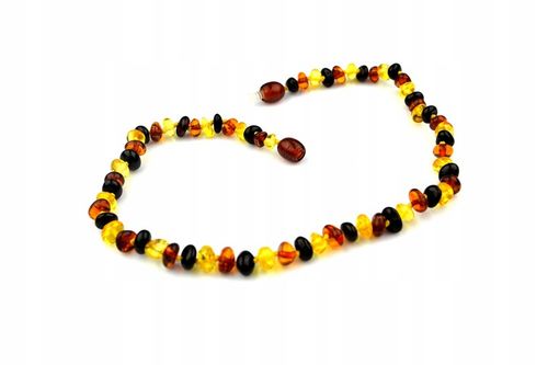 NASZYJNIK NA ZĄBKOWANIE BURSZTYN BAROK MIX KOLOROWY na Arena.pl